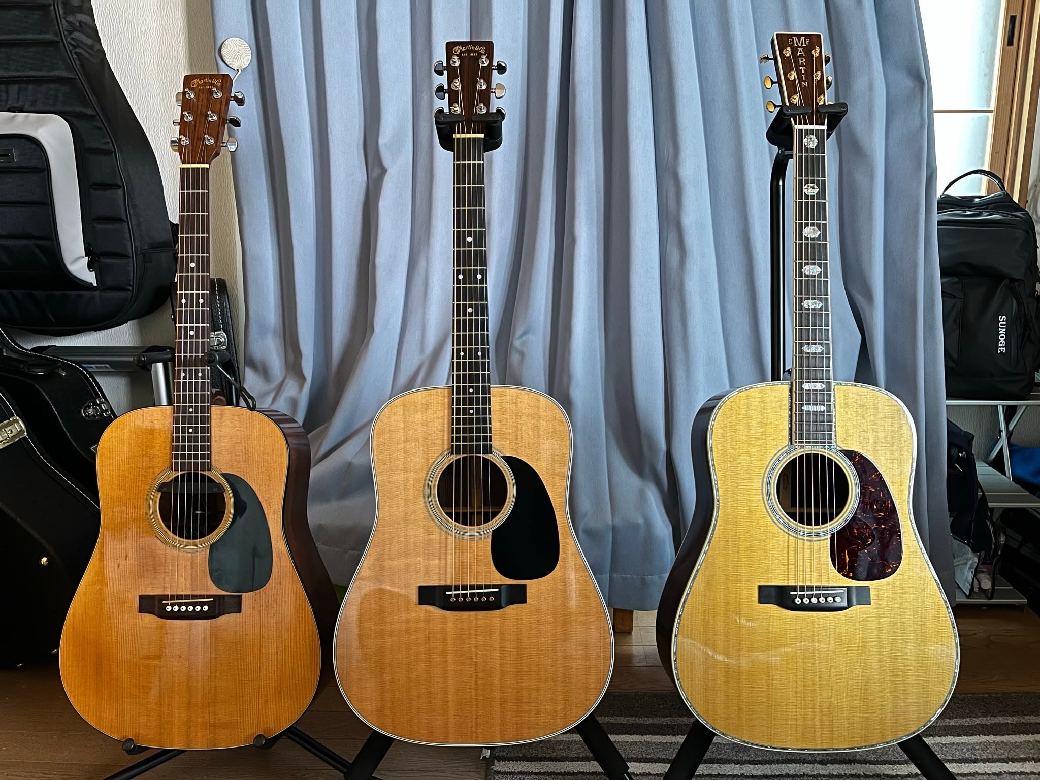 音源制作で使用するMartinアコースティックギター